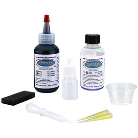 Factory RV Plastic Repair Kit | All-in-One ABS, Fiberglass & Wood Crack Fix | Paintable, Sandable, Fast-Curing | 50ml Activator + 30g Powder | Repairs Up to 15” | Made in USA (Black)