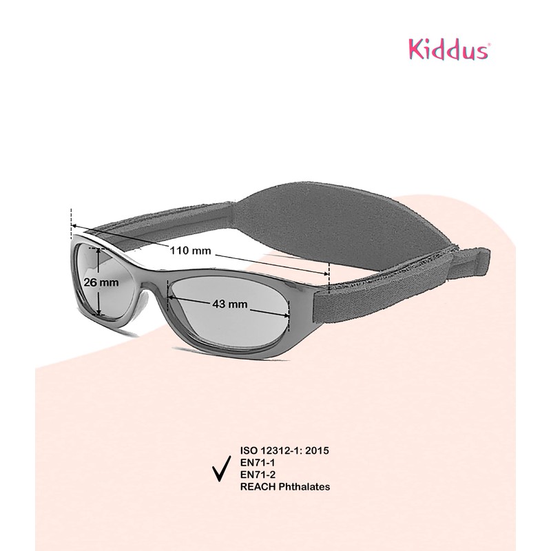 Kiddus Baby Sunglasses for Boys and Girls Aged 0 Months
