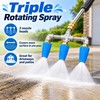Pressure Washer Triple Turbo Nozzle for Cleaning – 360° Rotating