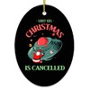 Sorry Kids, Christmas is Cancelled Crashing Alien UFO Ornament