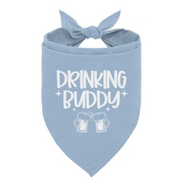 Drinking Buddy Dog Bandana, Drinking Buddy Dog Shirt, Funny Cute Dog Bandana, Gift for Dog Lover, Dog Bandana for Small Medium Dogs, Triangle Bibs Accessories, Dog Scarf (B32)