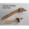 Runningfish Solid Brass Padlock Hasp, Heavy Duty Door Clasp, Safety