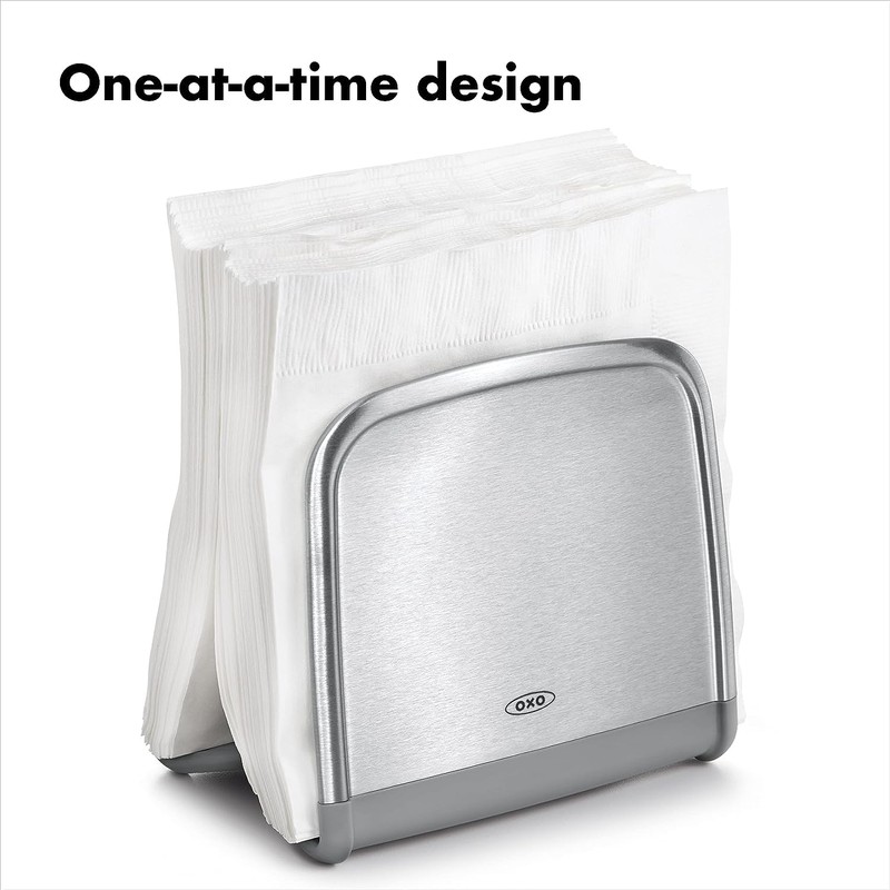 OXO Good Grips Neat Napkin Holder, Stainless Steel - Pack