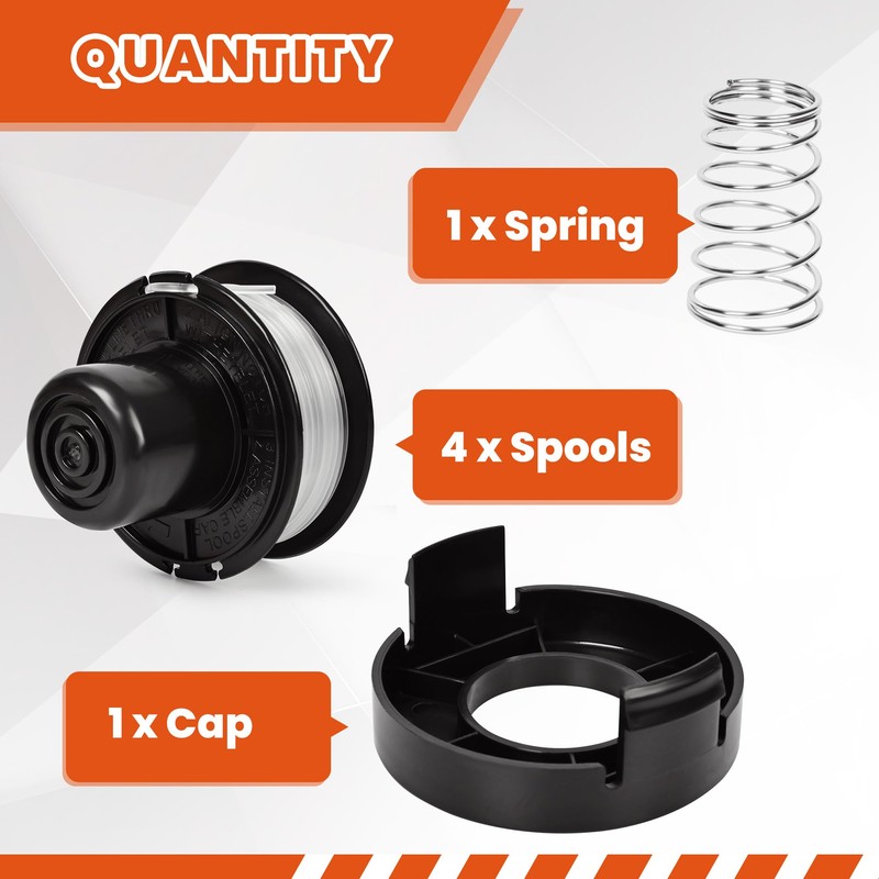 Flaveano Strimmer Wire for Black and Decker Trimmers, 4 Replacment