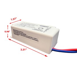 LA LED Lighting 24V 60W Compact Dimmable LED Transformer – UL, cUL, FCC – Class 2, Class P – TRIAC/ELV/MLV – Constant Voltage Power Supply – 100-277V AC