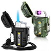 2 Pack Waterproof Lighter Outdoor Windproof Torch Lighters Dual Arc