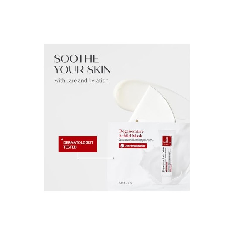 ARZTIN Regenerative Schild Mask, Triple-coated Wrapping High Nutritional Cream Sheet