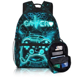 TREKTOTS 15 Inch Gamer Health Backpack for Boys 8-12, Lightweight School Bookbag with Large Capacity & Padded Ergonomic Back, Ideal for Elementary to Middle School Students