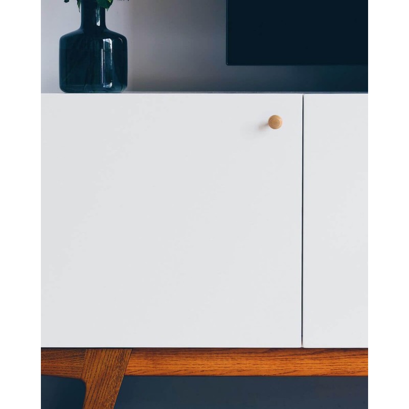 Gedotec Giovanni Wooden Furniture Knobs, Diameter: 35 mm, Pack of