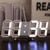 LED Digital Desk Alarm Clock Silent 3D Digital Wall Clock
