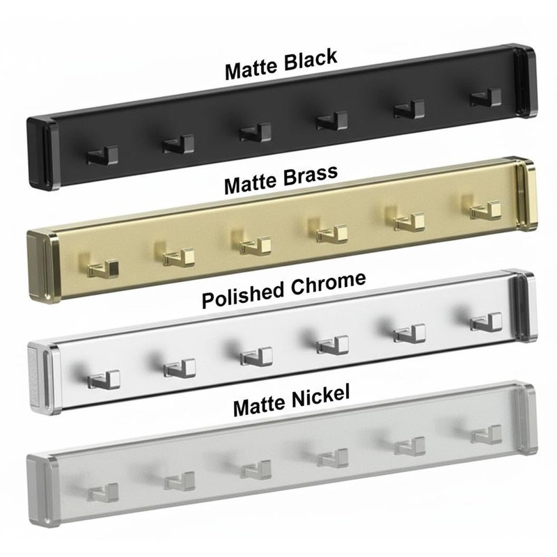 6-Hook Designer Wardrobe Reversible 13.75" Length Closet Belt Rack with