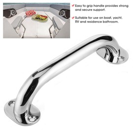 316 Stainless Steel Boat Handrail, Easy to Install Boat Grab Handle Multi Purpose Grip Rail Bar with Mounting Screws Boat RV Yacht 25 X 200mm