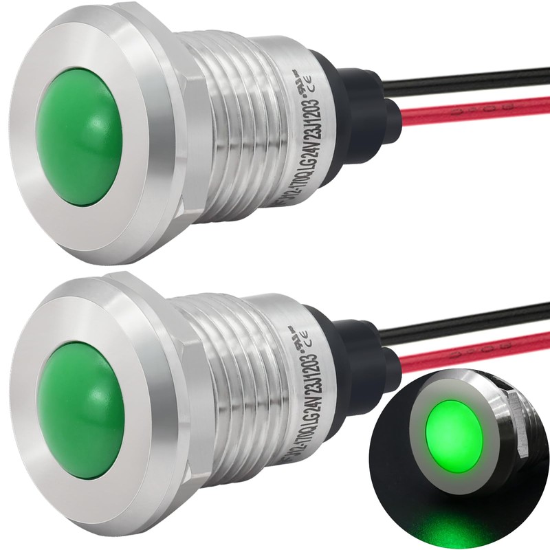 UL Listed Indicator Light 12mm 0.47" LED Lamp with 140mm