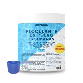 PLANTAWA Flocculant for Pool Concentrate 16 Weeks, Turbidity Remover for Small Pools and Hot Tubs, Clarifier for Transparent Water, Vegan Natural Product, Safe for the Whole Family