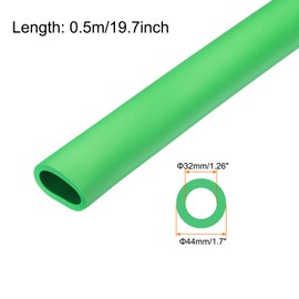 Rebower 32mm ID Pipe Insulation Tubing 6mm Thick Heat Preservation Foam Tube, [for Plumbing Freeze Protection Exercise Handle] - 44mm OD/1.5ft/Green