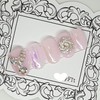 Necklace art handmade nail tips - Long Round Square /