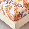 Jemiipee Double Fitted Sheet Mustard Yellow Tropical Leaves Pattern, 30