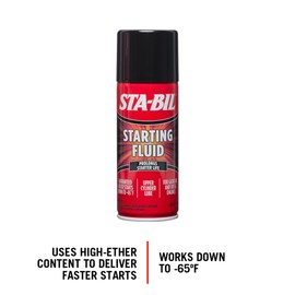 STA-BIL Starting Fluid - Prolongs Starter Life - Upper Cylinder Lube - for Gasoline and Diesel Engines - Guaranteed Faster Starts Down to -65°F (22004), 11 Fl Oz (Pack of 6) - Packaging May Vary