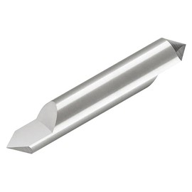 Micro 100 RSC-500-2 Engraving Cutter - Tipped Off - Double Ended, 60° Included Angle, 1/2" Shank Dia, .004" Offset, 5/8" Split Length, 3" OAL, Uncoated
