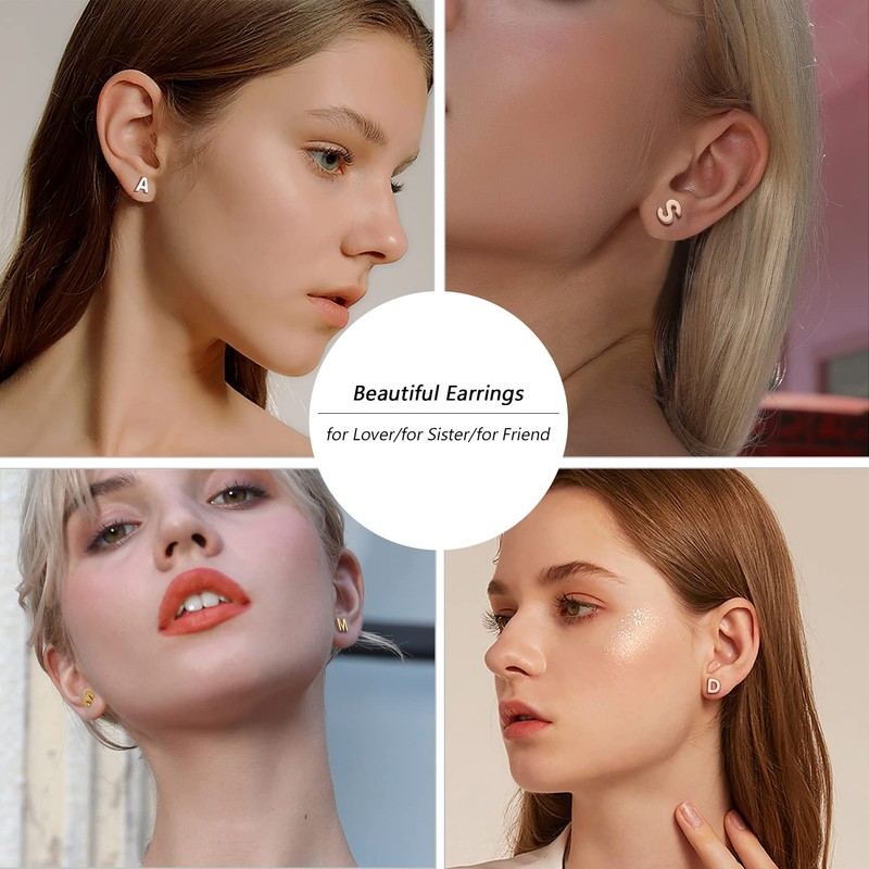 Earring Studs Earingings For Women Jewelry I Initial Sterling Silver