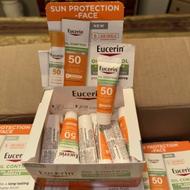 Eucerin Lot Of 16 EUCERIN OIL CONTROL SUNSCREEN  FOR FACE SPF 50, 0.35 FL Acne Prone Skn