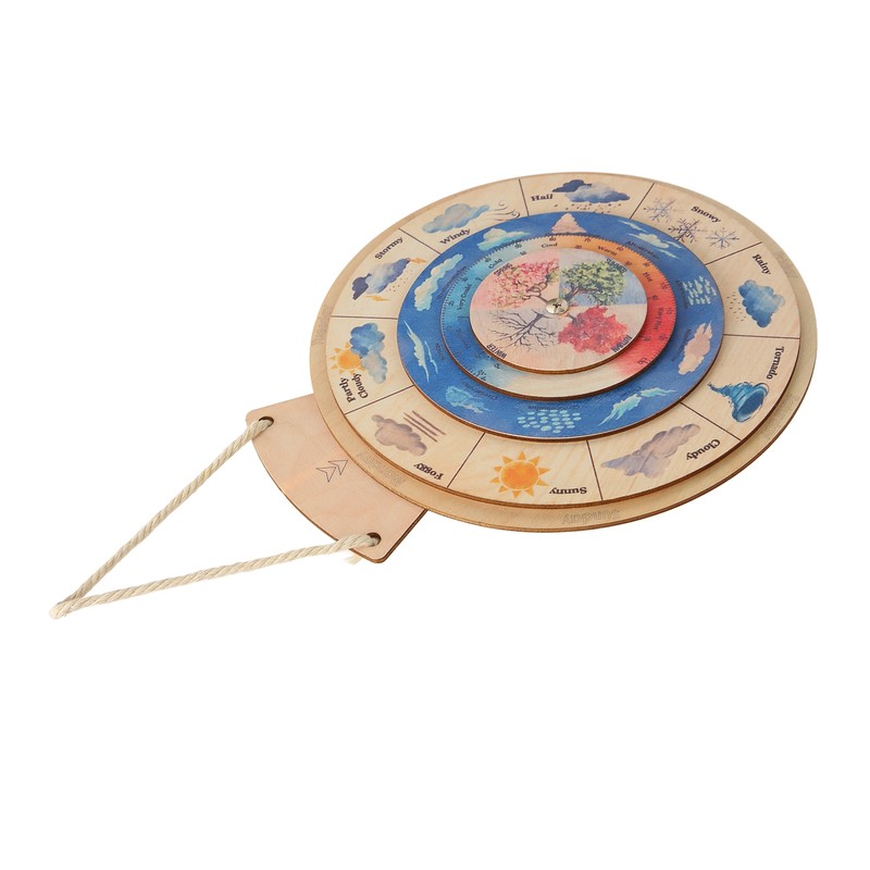 Kids Cognitive Calendar Clock Weather Cloud Seasons Temperature Early Learning