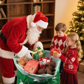 Sofier Large Christmas Gift Bags 36"x56" Holiday Gift Wrap 2pcs Jumbo Christmas Bag for Gifts Giant Sacks for Presents Big Xmas Plastic Gifts Bags (trees)