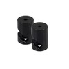 HALOTEC Set of 2 black decentralised brackets, wall or ceiling