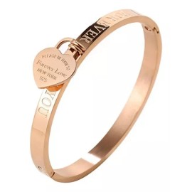 Deluxe Brazalete Pulsera Corazón Acero Inoxidable Amor Regalable