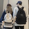 Men Women Student Casual Mesh Multi-Pocket Fashion Backpack Student Backpack Bag New Semester casual backpack gray