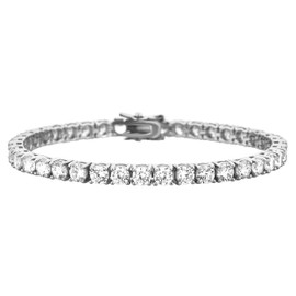 Beyond Brilliance Round Cut Cubic Zirconia Tennis Bracelets for Women | Sterling Silver Bracelet | Fashion Jewelry for Her | Timeless Design | Gift Box Included
