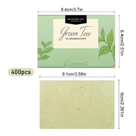 OHREN Blotting Paper Face 400 Pieces - Oil Absorbent Blotting Paper Sheets of Green Tea for Men & Women - Face Oil Control Paper for Matte Skin