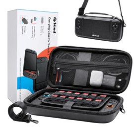 Switch 2 Carrying Case - Large Capacity Travel Case with Adjustable Shoulder Strap, 22 Game Card Slots, Hard Shell Protection, Fits AC Adapter, Grips, HDMI Cable & Accessories