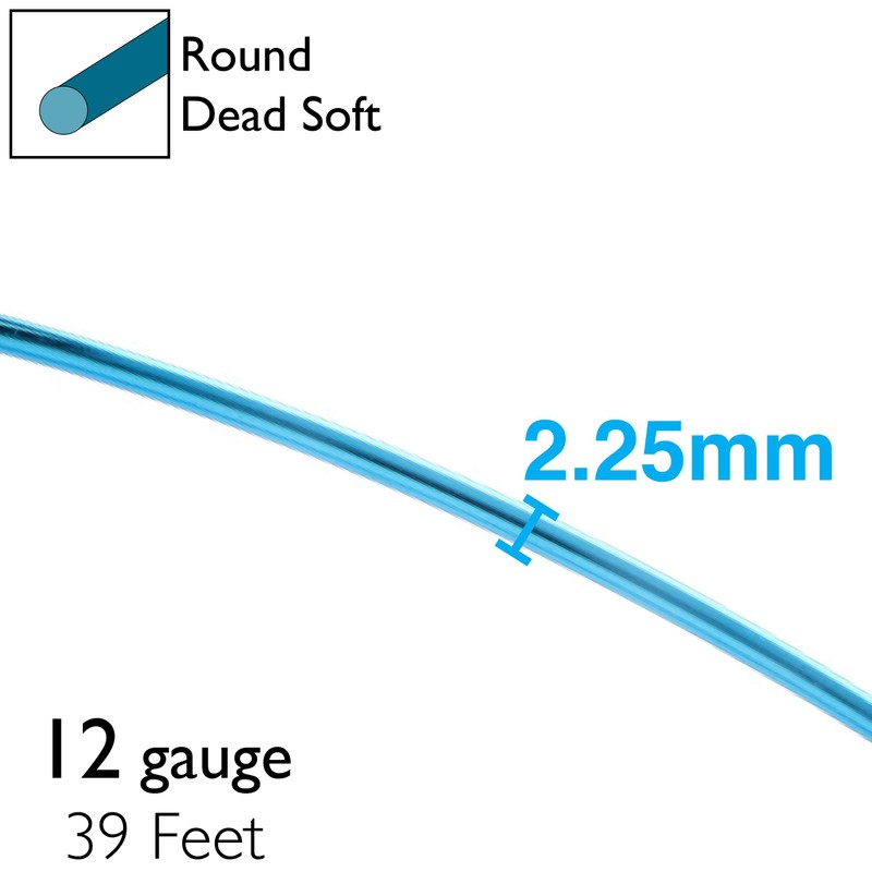 The Beadsmith Anodized Aluminum Wire – 12 Gauge – 39