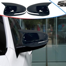 MXkanos Side Mirror Cover, for Kia Optima/K5 2011 2012 2013 2014 2015, Bright Black Side Rear Mirror Covers Body Kit Accessories for Cars