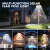 Aurolit Flag Pole Light Solar Powered, 1400 Lumen Lucky 4-Leaf