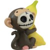 Ebros Gift Furrybones Baby Munky Monkey Loves Banana Voodoo Skeleton