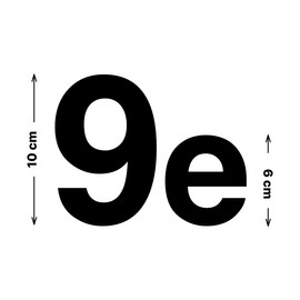 Number Sticker Number Letter for Gluing Number 10 cm Number 6 cm Black (1)
