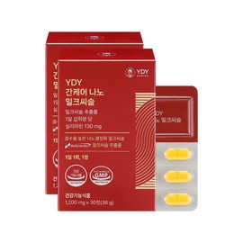 YDY Liver Care Nano Milk Thistle Silymarin Liver Health High Room Temperature Pharmacist Ingredients 30 Tablets, 2 Pieces / YDY 간케어 나노 밀크씨슬 실리마린 간 건강 고상온약사 성분배합 30정, 2개