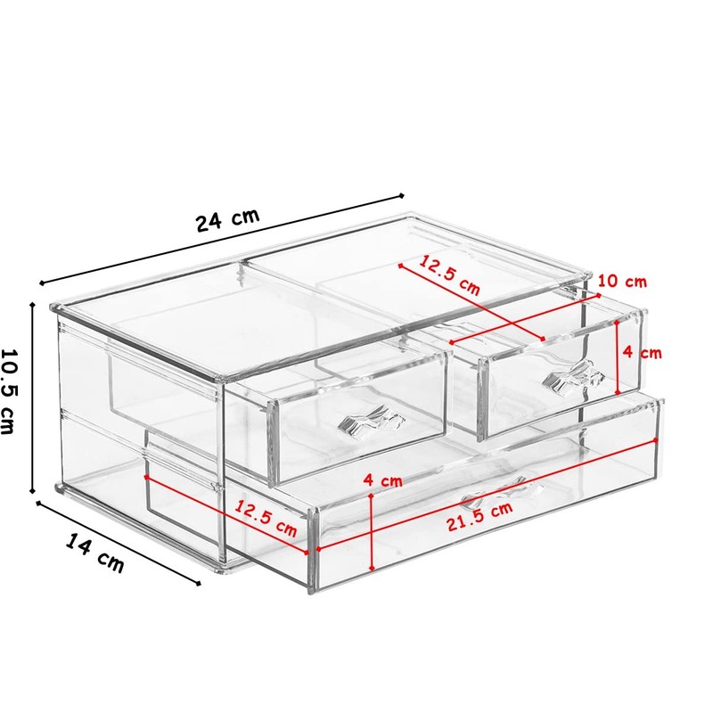 Jolie Max Makeup Organizer Storage Drawers. Acrylic Jewellery Cosmetic Storage