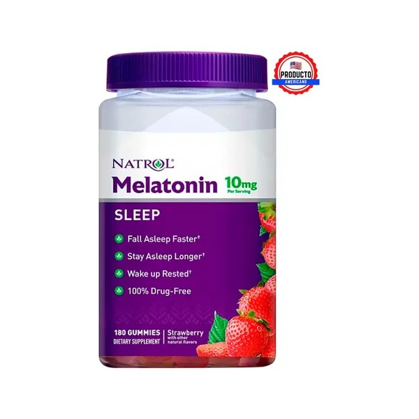 Melatonina Natrol 10 Mg Tamaño Extra Grande | 180 Gomitas,