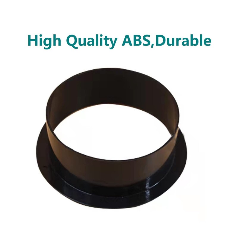 Duct Connector Flange 8"(7.56 Inch) Black Plastic Straight Dryer Vent