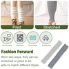 VEGCOO 2 Pairs Leg Warmers for Women, Knitted Yoga Long
