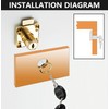 Jiozermi 2 Packs Drawer Lock with Keys, Desktop Lock with