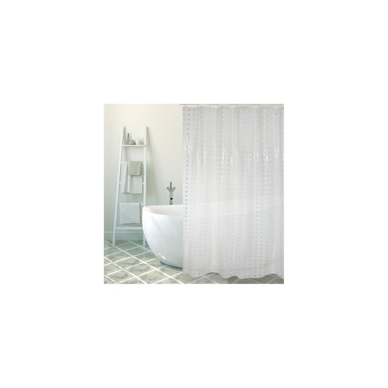 MSV Anti-Schimmel Duschvorhang - Anti-Bakteriell, waschbar, wasserdicht, PVC mit 12