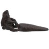Rabbit with Carrot Door Stop Cast Iron Metal Rustic Doorstop
