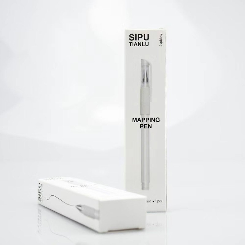 5PCS microblading eyebrow white mapping pen, eyebrow Outline Tattoo skin