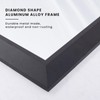 Amorho Black Bathroom Mirror, 24x36 Inch Thick Metal Framed Wall
