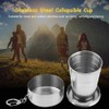 Aramox Collapsible Cup, Portable Outdoor Stainless Steel Collapsible Folding Cup