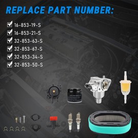 SHUNTALL Carburetor Oil Filter Fuel Pump Compatible With Kohler 7000 Series KT725 KT730 KT735 KT740 KT745 Engine 22HP 23HP 24HP 25HP 26HP 16-853-19-S 32-853-63-S 32-853-67-S